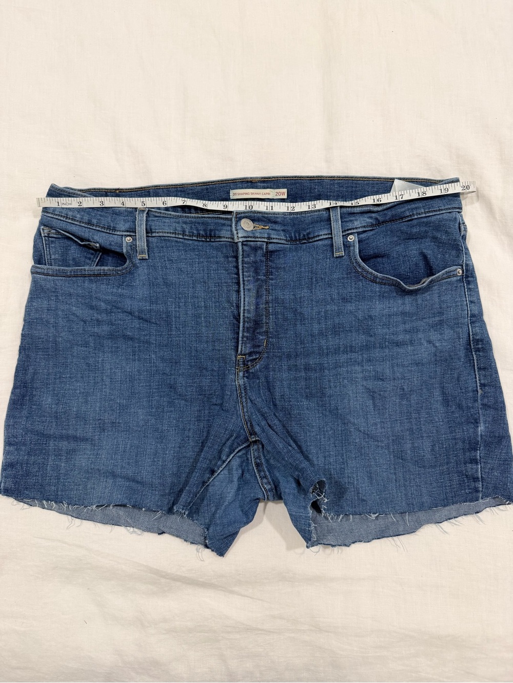 Levi's Dark Blue Denim Cutoff Shorts